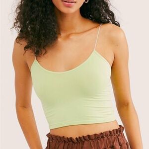 NWT Free People Intimately Skinny Strap Brami Cami Top in Fern M/L